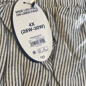 2Xl-4Xl Elegant Gray Women's Wide-Leg Pants